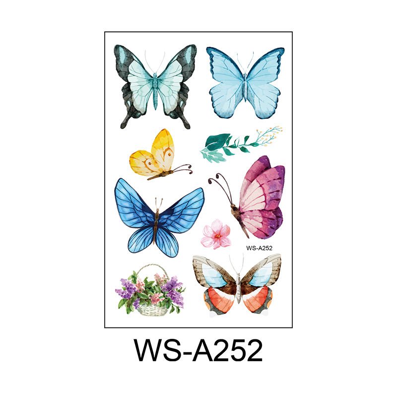 Custom Kids Beautiful butterfly Water Transfer Tattoo Stickers Birthday Party Fun Waterproof Temporary Tattoos - 图片 8