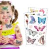 Custom Kids Beautiful butterfly Water Transfer Tattoo Stickers Birthday Party Fun Waterproof Temporary Tattoos